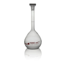 Brandtech Volumetric Flask, PMP, Stopper, Class B, 1000mL, pack of 1 - V67695