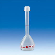 Brandtech Volumetric Flask, PMP, class B with stopper NS 10/19, PP, 10 ml (pack of 2) - V67795