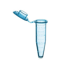 Microtube w/ cap- 1.5ml- blue- w/ self-standing bag & Stop-Pops- 500/pk-C2000-B