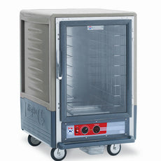 C5 3 Series Holding Cabinet with Insulation Armour, 1/2 Height, Heated Holding Module, Full Length Clear Door, Fixed Wire Slides, 220-240V, 1681-2000W, Gray