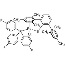 Chloro[(1,2,3,4,5,6-eta)-2,2'',4,4'',6,6''-hexamethyl[1,1':3',1''-terphenyl]-2'-thiolato-kappaS][tris(4-fluorophenyl)phosphine-kappaP]ruthenium(II), 100MG - C3328-100MG