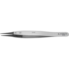 Excelta 159-RT Straight Tapered Carbofib Replaceable Tip Tweezers - 159-RT