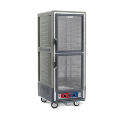 C5 3 Series Holding Cabinet with Insulation Armour, Full Height, Moisture Module, Dutch Clear Doors, Universal Wire Slides, 120V, 2000W, Gray