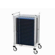 Metro CBNTCS20MSOL1 Side-Load PCB Handling Cart with 20 SmartTray ESD-Safe Trays & Premium Tray Inlays, 22" x 30" x 49"