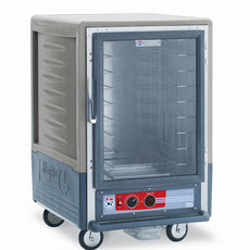 C5 3 Series Holding Cabinet with Insulation Armour, 1/2 Height, Heated Holding Module, Full Length Clear Door, Lip Load Aluminum Slides, 220-240V, 1681-2000W, Gray
