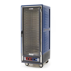 C5 3 Series Holding Cabinet with Insulation Armour, Full Height, Moisture Module, Full Length Clear Door, Fixed Wire Slides, 120V, 2000W, Blue