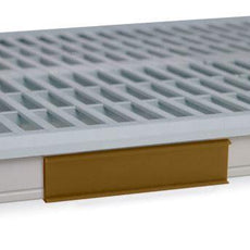 Metro CSM6-TX Color Shelf Marker for MetroMax i Industrial Plastic Shelving, Tan, 6" L x 1.5" H