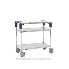 PrepMate qwikSet MultiStation with Accessory Pack 1, 30", Solid Galvanized top and bottom shelves with Chrome posts