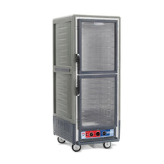 C5 3 Series Holding Cabinet with Insulation Armour, Full Height, Moisture Module, Dutch Clear Doors, Fixed Wire Slides, 220-240V, 1681-2000W, Gray