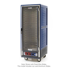 C5 3 Series Holding Cabinet with Insulation Armour, Full Height, Moisture Module, Full Length Clear Door, Lip Load Aluminum Slides, 120V, 2000W, Blue