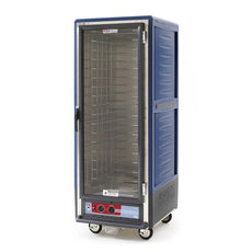 C5 3 Series Holding Cabinet with Insulation Armour, Full Height, Heated Holding Module, Full Length Clear Door, Fixed Wire Slides, 120V, 1440W, Blue