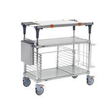 PrepMate MultiStation with Accessory Pack 2, 36", Solid Galvanized top and bottom shelves with Chrome posts