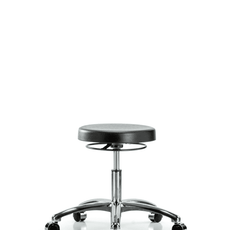 Class 10 Polyurethane Clean Room Stool - Desk Height with Casters - CLR-PDHSO-CR-CC
