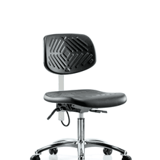 Polyurethane ESD Chair - Desk Height with ESD Casters - ESD-PDHCH-CR-T0-A0-EC
