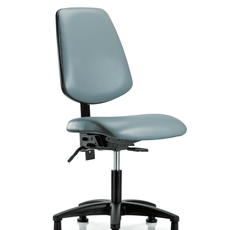 Vinyl Chair - Desk Height with Medium Back & Stationary Glides in Storm Supernova Vinyl - VDHCH-MB-RG-T0-A0-RG-8822