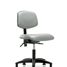 Vinyl Chair - Desk Height with Stationary Glides in Dove Trailblazer Vinyl - VDHCH-RG-T0-A0-RG-8567