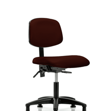 Vinyl Chair - Desk Height with Stationary Glides in Burgundy Trailblazer Vinyl - VDHCH-RG-T0-A0-RG-8569