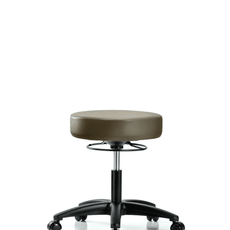 Vinyl Stool without Back - Desk Height with Casters in Marine Blue Supernova Vinyl - VDHSO-RG-RC-8809