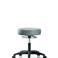 Vinyl Stool without Back - Desk Height with Casters in Storm Supernova Vinyl - VDHSO-RG-RC-8822