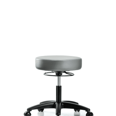 Vinyl Stool without Back - Desk Height with Casters in Sterling Supernova Vinyl - VDHSO-RG-RC-8840