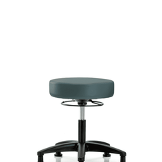 Vinyl Stool without Back - Desk Height with Stationary Glides in Colonial Blue Trailblazer Vinyl - VDHSO-RG-RG-8546