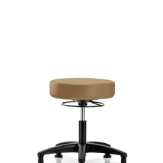 Vinyl Stool without Back - Desk Height with Stationary Glides in Taupe Trailblazer Vinyl - VDHSO-RG-RG-8584
