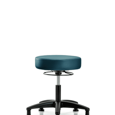 Vinyl Stool without Back - Desk Height with Stationary Glides in Marine Blue Supernova Vinyl - VDHSO-RG-RG-8801
