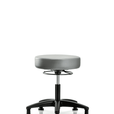 Vinyl Stool without Back - Desk Height with Stationary Glides in Sterling Supernova Vinyl - VDHSO-RG-RG-8840