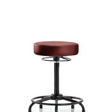 Vinyl Stool without Back - High Bench Height with Round Tube Base & Stationary Glides in Taupe Supernova Vinyl - VHBSO-RT-RG-8815
