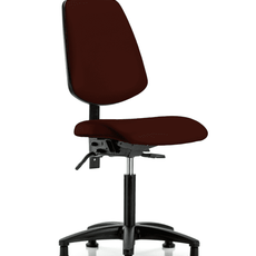 Vinyl Chair - Medium Bench Height with Medium Back, Seat Tilt, & Stationary Glides in Burgundy Trailblazer Vinyl - VMBCH-MB-RG-T1-A0-NF-RG-8569