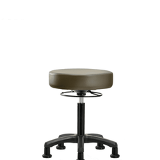 Vinyl Mini-Stool - Medium Bench Height with Stationary Glides in Taupe Supernova Vinyl - VMBMS-RG-NF-RG-8809