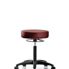 Vinyl Stool without Back - Medium Bench Height with Casters in Taupe Supernova Vinyl - VMBSO-RG-NF-RC-8815