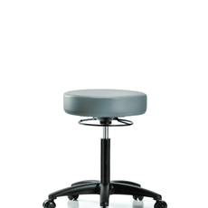 Vinyl Stool without Back - Medium Bench Height with Casters in Storm Supernova Vinyl - VMBSO-RG-NF-RC-8822
