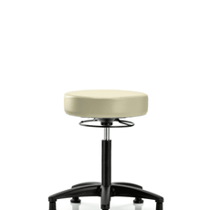 Vinyl Stool without Back - Medium Bench Height with Stationary Glides in Adobe White Trailblazer Vinyl - VMBSO-RG-NF-RG-8501