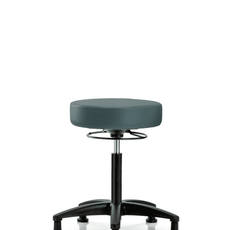 Vinyl Stool without Back - Medium Bench Height with Stationary Glides in Colonial Blue Trailblazer Vinyl - VMBSO-RG-NF-RG-8546