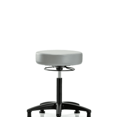 Vinyl Stool without Back - Medium Bench Height with Stationary Glides in Dove Trailblazer Vinyl - VMBSO-RG-NF-RG-8567