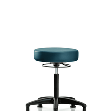 Vinyl Stool without Back - Medium Bench Height with Stationary Glides in Marine Blue Supernova Vinyl - VMBSO-RG-NF-RG-8801
