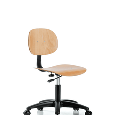 Wood Chair - Desk Height with Casters - WDHCH-RG-RC
