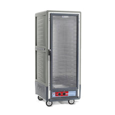 C5 3 Series Holding Cabinet with Insulation Armour, Full Height, Heated Holding Module, Full Length Clear Door, Fixed Wire Slides, 220-240V, 1681-2000W, Gray