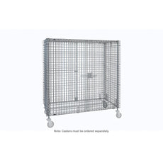 Super Erecta Standard-Duty Stem Caster Security Unit, Polished Stainless Steel, 33.5" x 65" x 62" (Casters Not Included)