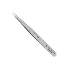Excelta Tweezers - Straight Very Fine Point - Anti-Mag. SS - Anti-Microbial  Made in Switzerland - 1-SA-AM