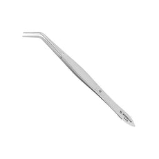 Excelta Tweezers - Angulated Strong Point - Carbon Steel - Serrated - 22