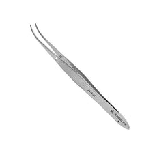 Excelta Forceps - Laboratory - Curved - SS - Serrated Tips/Grips MOQ Pack/12 - 24-4-SE