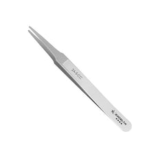 Excelta Tweezers - Straight Tapered Flat Point - Ceramic Coated Tips - 2A-S-CC
