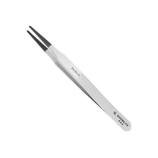 Excelta Tweezers - Flat Point - Lens Handling - Straight Tapered Anti-Mag. SS - Rubber coated - 2A-SA-LH