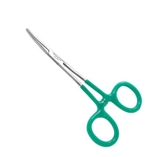 Excelta Hemostats - 6" 30¬∞ Curved - SS - Vinyl Coated Handle - 38PH