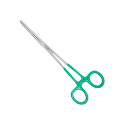 Excelta Hemostats - 8" 30¬∞ Curved - SS - Vinyl-Coated Handle - 40PH