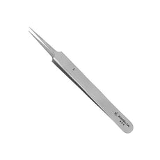 Excelta Tweezers - Straight Tapered Ultra Fine Point - Carbon Steel - 5