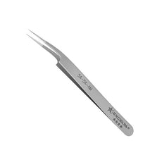 Excelta Tweezers - Offset Ultra Fine Point - Anti-Mag. SS-Anti-Microbial  Made in Switzerland - 5A-SA-AM