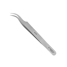 Excelta Tweezers - Curved Very Fine Point - Cobalt  - Serrated - 7B-CO